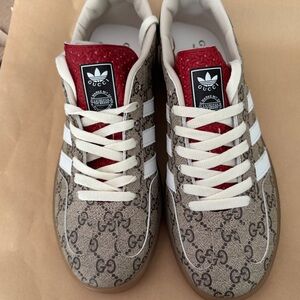Gucci Green and White faux Sneakers